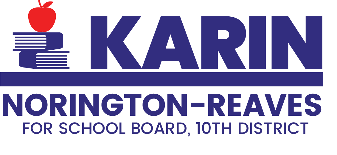 Logo for campaign to elect Karin Norington-Reaves to Chicago School Board, 10th District